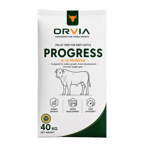Мешок 40 кг комбикорма ORVIA PROGRESS для КРС, стадия Откорм