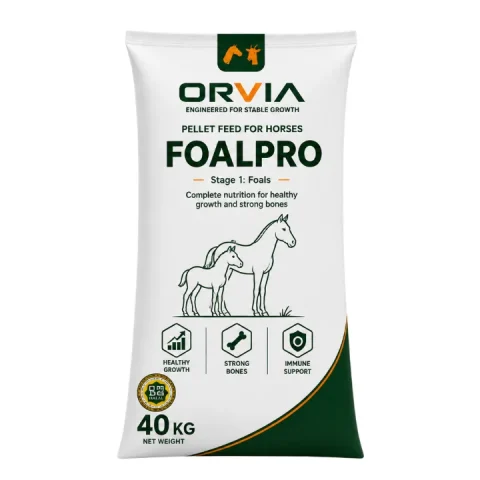 Мешок комбикорма ORVIA для лошадей Жеребята, 40 кг