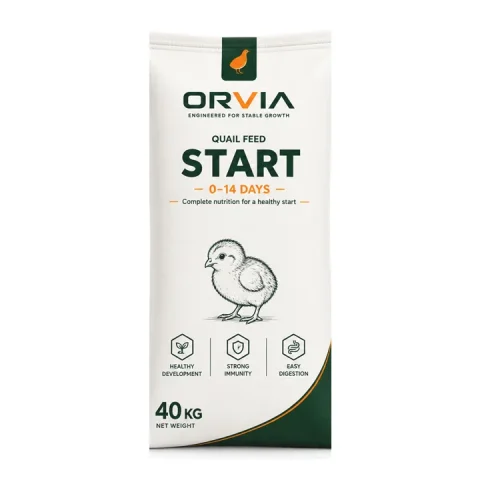 Мешок 40 кг комбикорма ORVIA для перепелов, стадия Старт